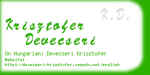 krisztofer devecseri business card